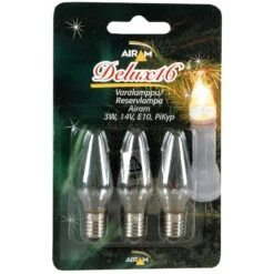 Airam 3 W 14V E10 3 Kpl Varalamppu