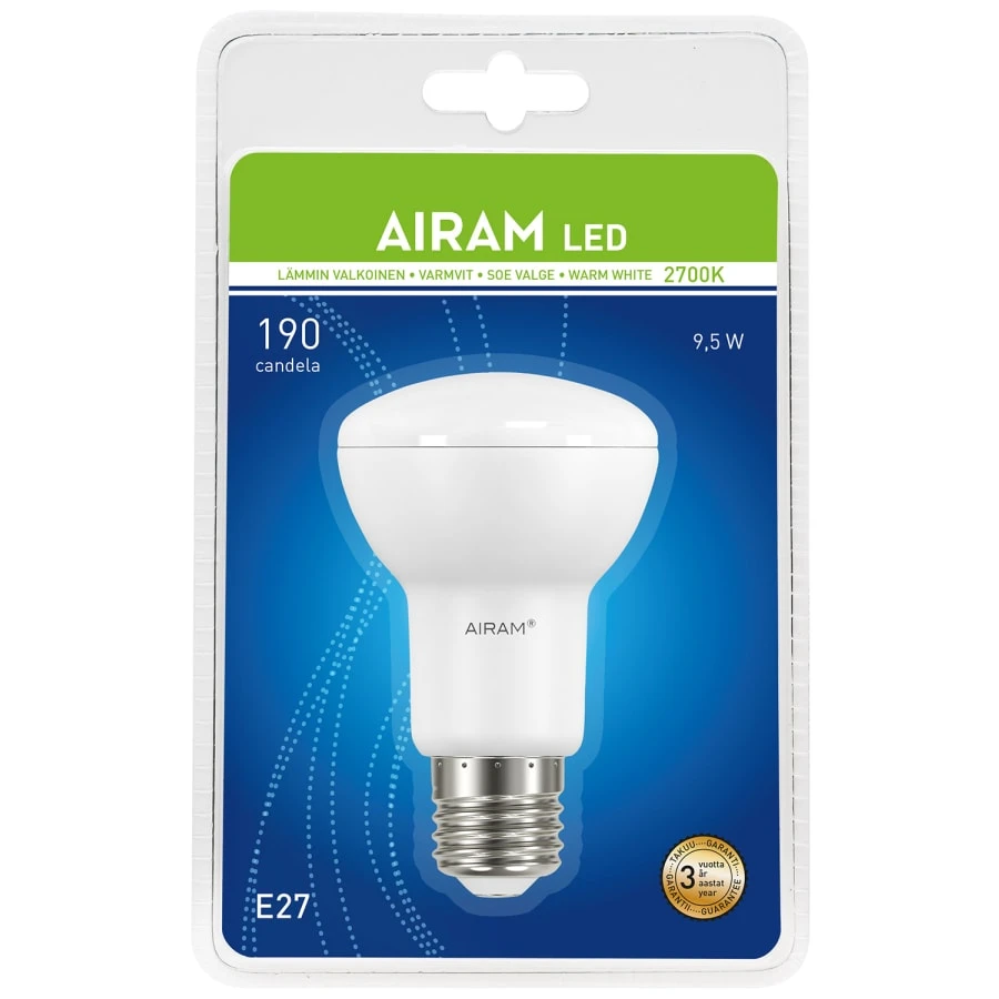 Airam Led E27 R63 8W Kohdelemppu 3 Airam Led E27 R63 8W Kohdelemppu