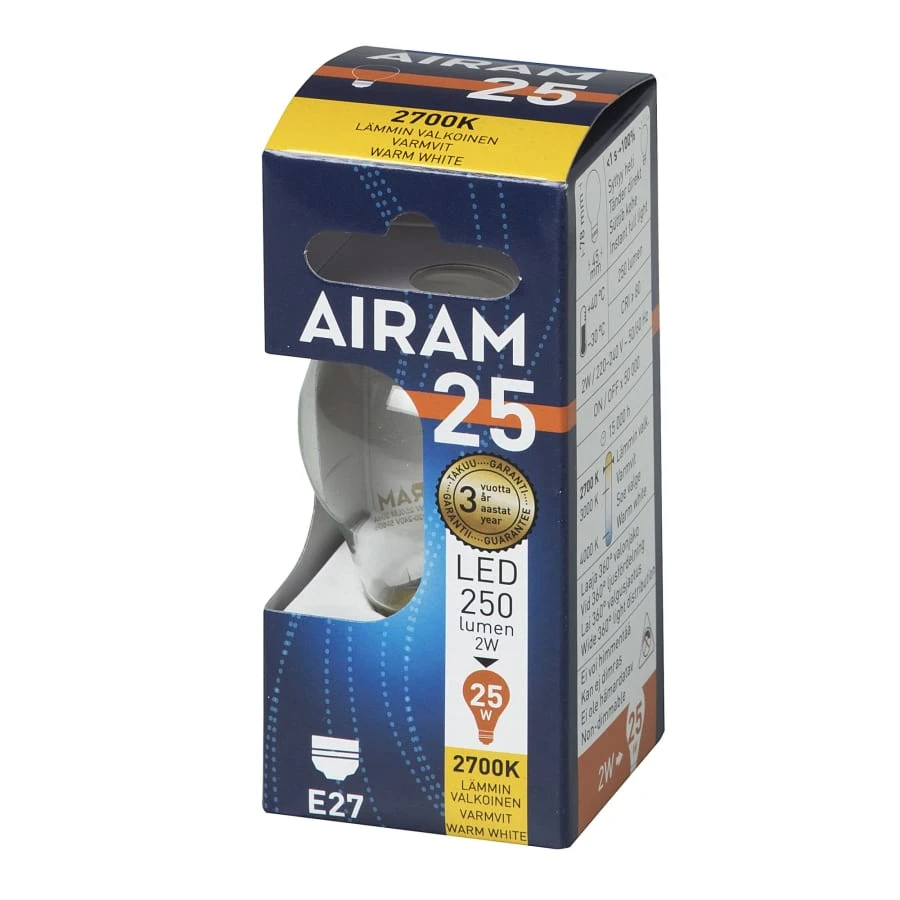 Airam E27 250 Lm Filamentti Led Koristelamppu 4 Airam E27 250 Lm Filamentti Led Koristelamppu - Image 2