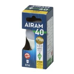 Airam E14 480 Lm Himmennettävä Opaali Led Mainoslamppu 5 Airam E14 480 Lm Himmennettävä Opaali Led Mainoslamppu -Airam Halpakauppa 6435200244376 2