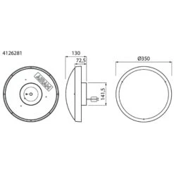 Airam Zeo Duo 350mm 3000/4000K Ledplafondi Kattopistotulpalla -Airam Halpakauppa 6435200249104 5
