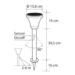 Airam Alex Solar 53cm Pihavalaisin -Airam Halpakauppa 6435200263278 3