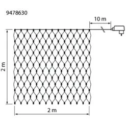 Airam Manzo IP44 2x2m Led Valoverkko -Airam Halpakauppa 6435200266675 3