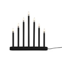 Airam Mila LED-kynttelikkö 7-os. Musta